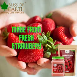 bliss of earth Strawberry Powder Spray Dried Great for Smoothie, Ice cream, Baking, Nutrition Drink image 5