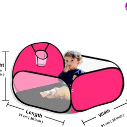 silver shine Without Ball Foldable Square Ball Pool Play Tent Kids, Playground Tent House image 4