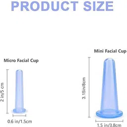 WYNX Silicone Vacuum Cupping Cups 4 Pcs Wrinkle Reducer, Pain Relief Silicone Vacuum Cupping Cups 4 Pcs Wrinkle Reducer, Pain Relief Massager image 4