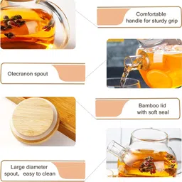 gosk enterprise 1 L Borosilicate Glass Kettle Jug image 5