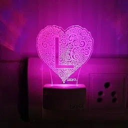 diona L Alphabet Letter LED Night Lamp | Multi-Color Changing Decorative Night Light Night Lamp image 4