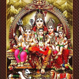 Shiva Family Photo Frame with Bala lalitha devi Religious Frame-image-9