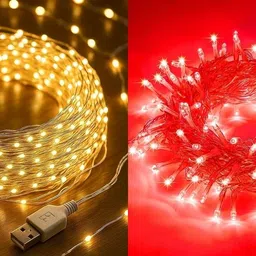 nkxik 40 LEDs 12 m Multicolor Steady String Rice Lights image 1