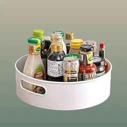 vaey Plastic complete rotation Turning Rack Shelf – Residential & Cooking Area Storage Basket-picture-21