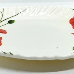 laserbot (SIZE-6.3" INCH) ROSE TEA Saucers, Servicing Cookies, Snacks, Fruits,Coffee Quarter Plate image 5