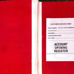wwc | 200 Pages | 21cm x 34cm | Strong Binding for CSC, CSP, Bank Mitra & Branch Use 1-Part Account Opening Register image 2