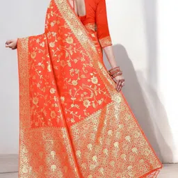 pikham Self Design Banarasi Art Silk Saree image 3