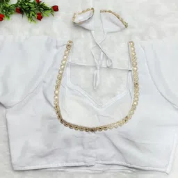 srija collection V-Neck Women Blouse image 3