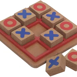 trakyworld Classic Tic Tac Toe Wooden Game - Zero and Cross XOXO Toy image 3