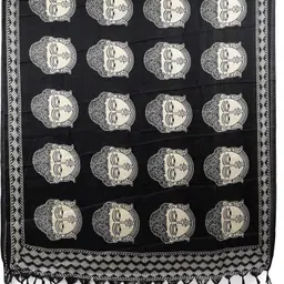 traditions bazaar Art Silk Printed Black Women Dupatta image 3
