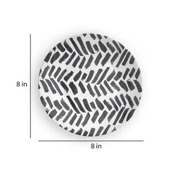quirk india Multicolour Scribble Pattern Zig Zag Decorative Wall Plate image 3
