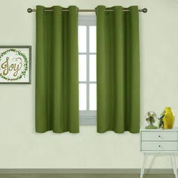 comfy home 152.4 cm (5 ft) Silk Semi Transparent Window Curtain (Pack Of 2)-picture-10