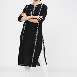vishudh Women Printed Pure Cotton Straight Kurta-picture-18