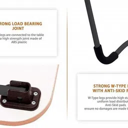 avi creation Brown Metal Portable Laptop Table image 4