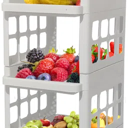 bhimada Stylish Kitchen Trolley Plastic Kitchen Trolley image 5