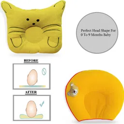 houseofcommon Polyester Fibre Baby Pillow Pack of 2 Solid image 3