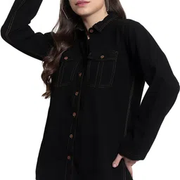 keshav srushti Women Regular Fit Solid Spread Collar Casual Shirt-picture-16
