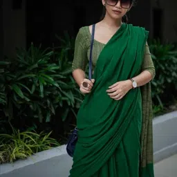 shyamalisaree Woven Handloom Cotton Blend Saree image 2