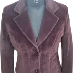 luvyduvy velvet Solid Coat For Women image 3