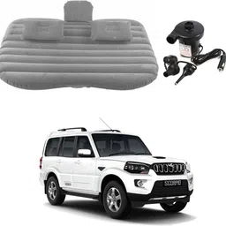 oshotto Car Travel Inflatable Bed Mattress with Two Air Pillows For Scorpio (Grey) Car Inflatable Bed-picture-24