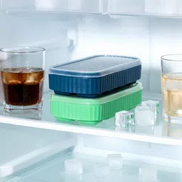 hm evotek Cold Coffee Silicone 8 Cube Ice Maker Mold for Cold Coffee & Cold Drinks Blue, Green Silicone Ice Cube Tray-picture-30