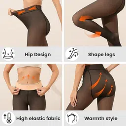 jmt wear Women's Winter Thermal Fleece Pantyhose | Fleece-Lined Stockings for Girls image 5