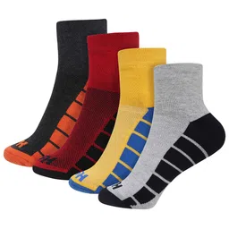 HRX by Hrithik Roshan Men Pack Of 4 Ankle Length Striped Printed Socks-picture-20