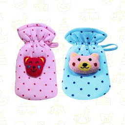 lala maneet Soft Hosiery Dark Dotted Print Baby Feeding Bottle Cover, Suitable for 60-125ML-picture-27