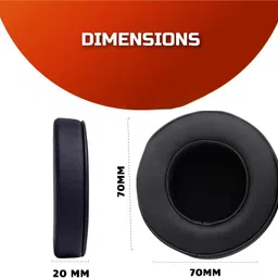 Crysendo 70mm Extra Thick Leather Cushions V2.0 | 2cm Thick Replacement Headphone Ear Pads | Compatible with Uproar Headphones Cushion ONLY | Protein Leather Cushion Replacement Headset Ear (V2.0) Over The Ear Headphone Cushion image 5