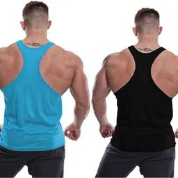 faricon trend Pack of 2 faricon stylish and cool look gym vest Men Vest image 2