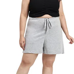 wild u Solid Women Grey Casual Shorts image 5