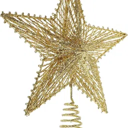 smizzy Glitter Golden Star Tree Topper 24 Cm| Christmas Tree Ornament for Holiday Décor Topper Ornaments Pack of 1-picture-38
