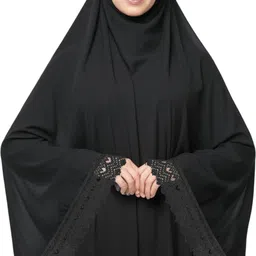 tijarat Self Design Polyester Women Black Fancy Scarf-picture-14