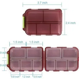 ivou 0 Pill Box Organizer 10 Slot | Medicine Tablet Storage Case Pill Box image 3