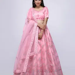 g2j brothers Embroidered Semi Stitched Lehenga Choli-picture-18