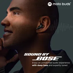 moto buds+|Sound by Bose, Dual Dynamic Drivers, 48dB ANC, Dolby Head Tracking Bluetooth Headset image 4