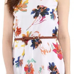 la zoire Women Fit and Flare White Mini/Short Dress image 1