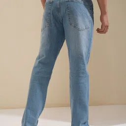highlander Men Straight Fit Mid Rise Blue Jeans image 2