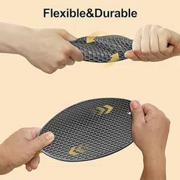 vibecraft enterprises Silicone Trivet Mats - For Hot Utensils Mat For Dining Table (Pack of 2) Matt, Skin-friendly Trivet image 2