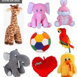 eston Combo Of ( Unicorn, Kitty, Penguin, Rabbit, Pikachu, White Elephant, Parrot, Balloon Teddy, Cap Teddy, Heart Pillow) Soft and Stuffed Toys for Birthday Gift for Girls/Wife, Boyfriend/Husband, Soft Toys Wedding/Anniversary Gift for Couple Special, Baby Toys Gift Items- 30 cm-picture-15