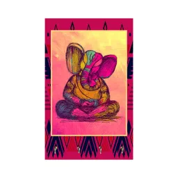 999store Decorative Ganesha Multicolour MDF 4 Hooks Key Holder image 2
