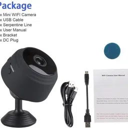 SIOVS Spy WiFi Hidden 4K ultra hd Audio Video Recording Night Vision Indoor Home Small Spy Camera with Motion Detection,long Battery Backup(Black)Security Camera Security Camera Security Camera image 5