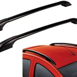 ds enterprise Drill Free Roof Rails for Toyota Glanza All Models - Black Color (Pack of 2) Car Beading Roll For Hood image 1