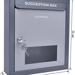 plantex All in 1 Multipurpose Table Top or Wall Mount with Lock letter/ Suggestion Box image 3