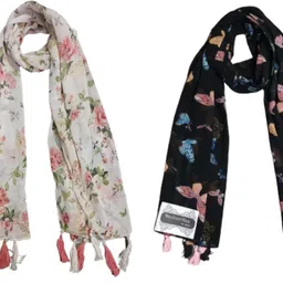 stole mate yours forever Printed Chiffon Women Multicolor Stole, Scarf-picture-10