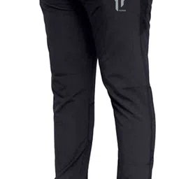 yunek Men Solid Black Track Pants image 3