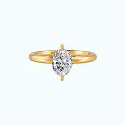forever jewels Ring For Women & Girls, 4Ct Gold Plated Oval Cut 2 Prongs Sterling Silver Moissanite Sterling Silver Plated Ring-picture-18