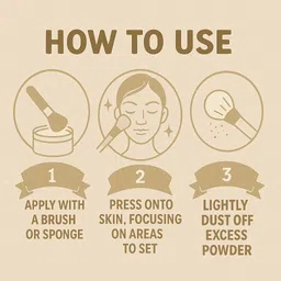 valhalla Banana Loose Powder for Face | Long Lasting Waterproof Setting Powder with brush Compact image 3