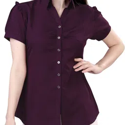 kinjo Women Regular Fit Solid Casual Shirt-picture-19