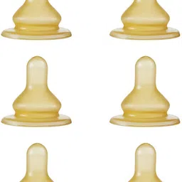 gerber First Essential 6 Pack Latex Nipples Medium Flow Nipple image 2